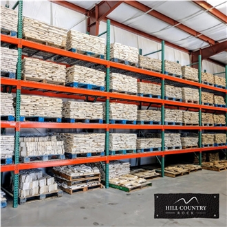 Texas White Limestone Split Face Masonry Wall Stone