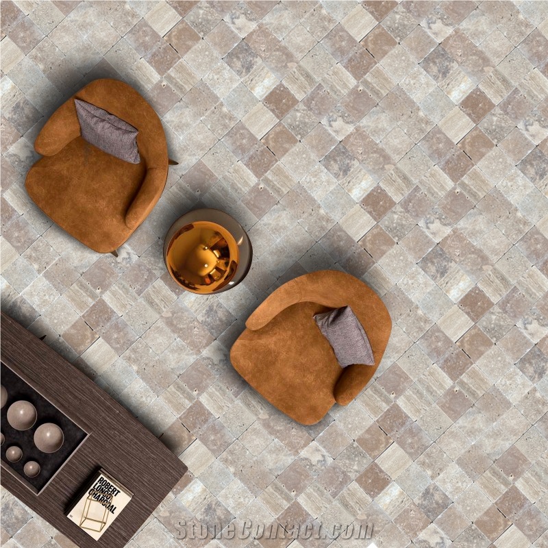 Andino Dark Travertine Tiles. Peru