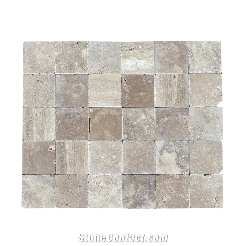 Andino Dark Travertine Tiles. Peru