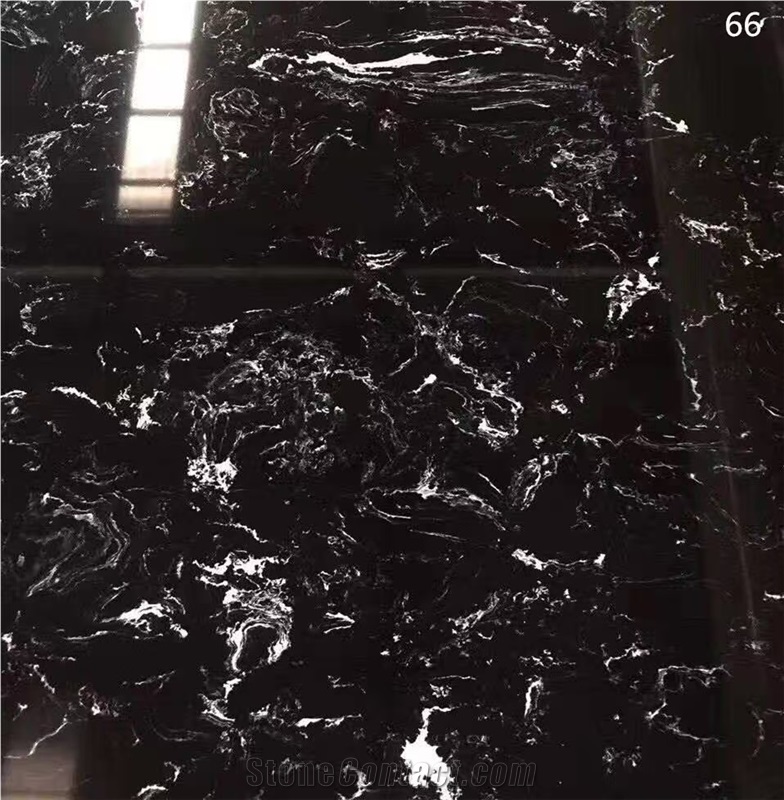 Pure Black Artificial Marble Composite Stone Panels