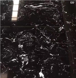 Pure Black Artificial Marble Composite Stone Panels