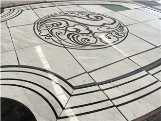 Abstract Pattern Of Auspicious Clouds Waterjet Medallions