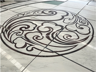 Abstract Pattern Of Auspicious Clouds Waterjet Medallions