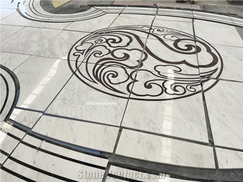 Abstract Pattern Of Auspicious Clouds Waterjet Medallions