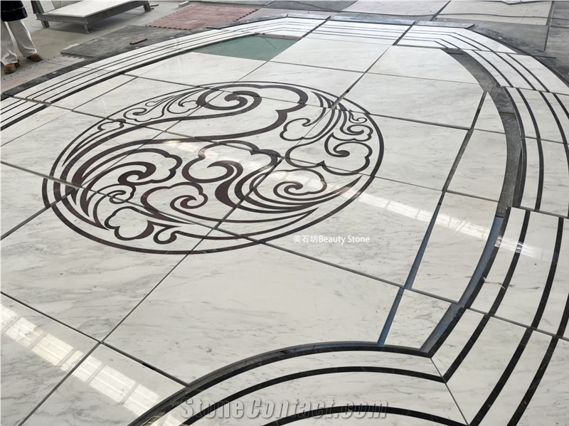 Abstract Pattern Of Auspicious Clouds Waterjet Medallions