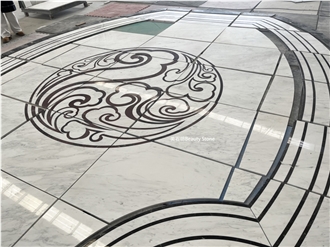 Abstract Pattern Of Auspicious Clouds Waterjet Medallions