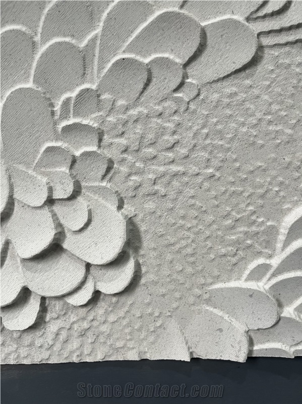 Abundant 3D Wall Decor Panels Design Limestone