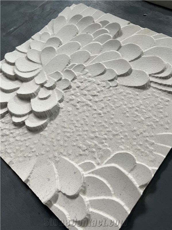 Abundant 3D Wall Decor Panels Design Limestone