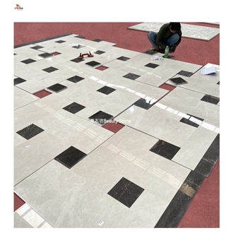 Aran White Extra Marble Regular Grid Water Jet Medallions Aran White Extra Marble Regular Grid Water Jet Medallions