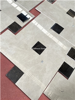 Aran White Extra Marble Regular Grid Water Jet Medallions