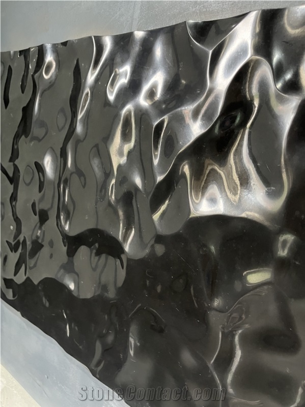 Black Marble Carved For  3D Wall Decor Panels