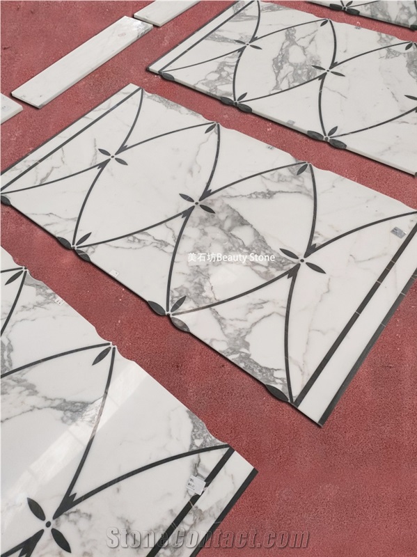 Calacatta Carrara Marble For Waterjet Marble Pattern