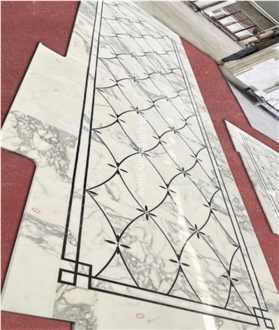 Calacatta Carrara Marble For Waterjet Marble Pattern