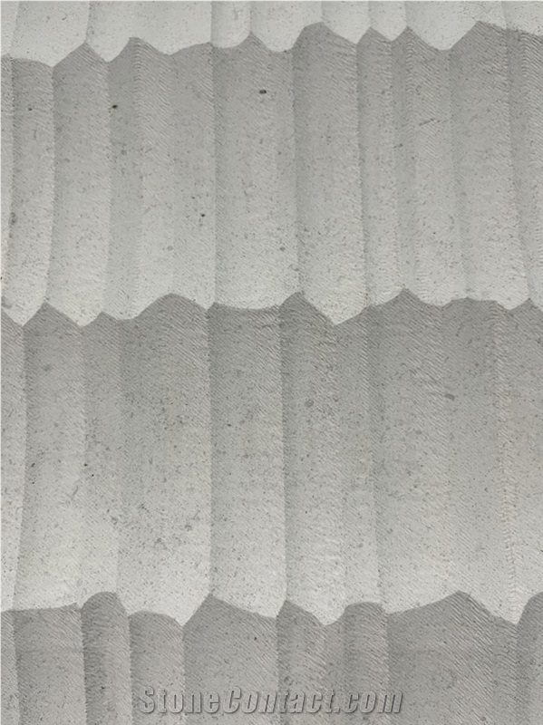 Carving Limestone Irregular Line For 3D Wall Decor Panels