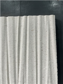 CNC Wave Design Limestone Home Decor Panels