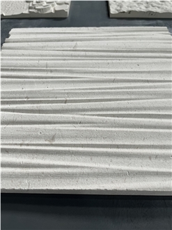 CNC Wave Design Limestone Home Decor Panels