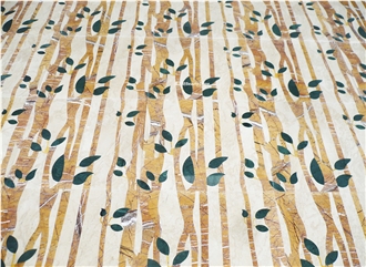 Customized Inner Flooring China Yellow Onyx Waterjet Medallions Pattern