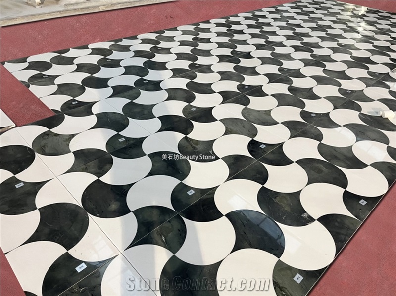Ginkgo Leaf Shape Design Waterjet Floor  Pattern
