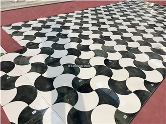 Ginkgo Leaf Shape Design Waterjet Floor  Pattern