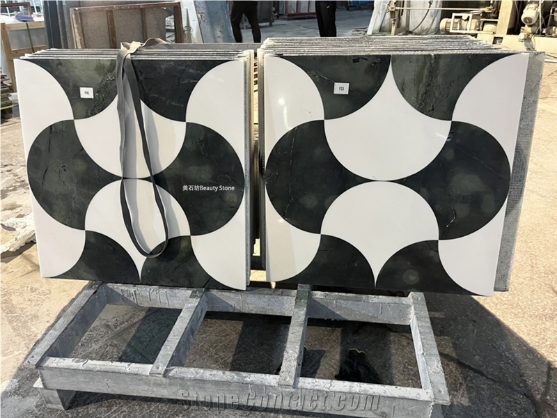 Ginkgo Leaf Shape Design Waterjet Floor  Pattern
