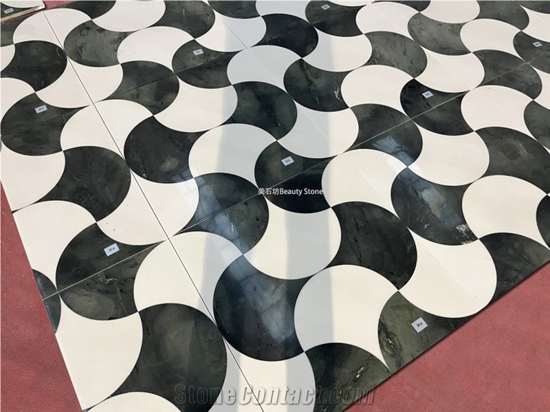 Ginkgo Leaf Shape Design Waterjet Floor  Pattern