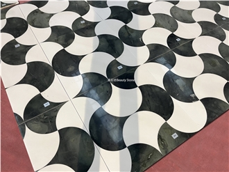 Ginkgo Leaf Shape Design Waterjet Floor  Pattern