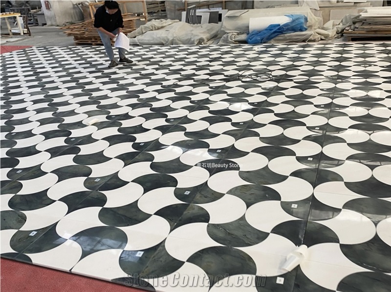 Ginkgo Leaf Shape Design Waterjet Floor  Pattern