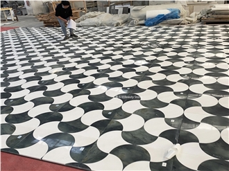 Ginkgo Leaf Shape Design Waterjet Floor  Pattern