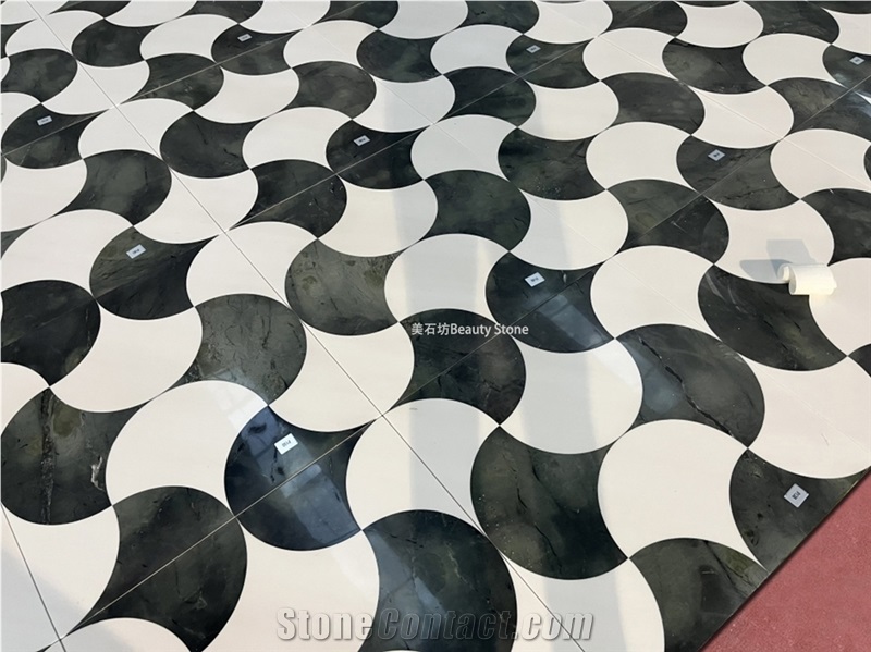 Ginkgo Leaf Shape Design Waterjet Floor  Pattern