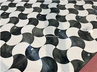 Ginkgo Leaf Shape Design Waterjet Floor  Pattern