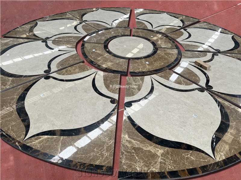 Hotel Revolving Door Water Jet Floor Carpet Medallions