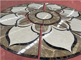 Hotel Revolving Door Water Jet Floor Carpet Medallions