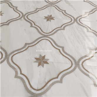 Kari Ice Onyx Water Jet Star Pattern Medallions