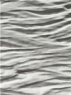 Limestone Regular Wave Carved Home Decor Panels