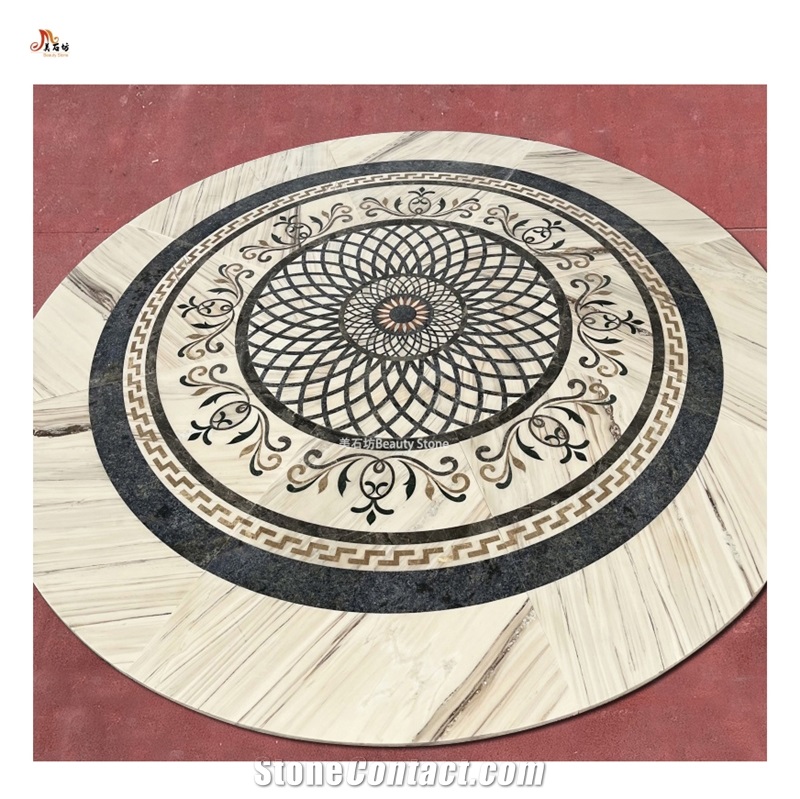 Luxury Complex Classic Waterjet Medallions Pattern Design