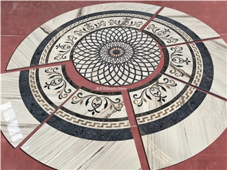 Luxury Complex Classic Waterjet Medallions Pattern Design