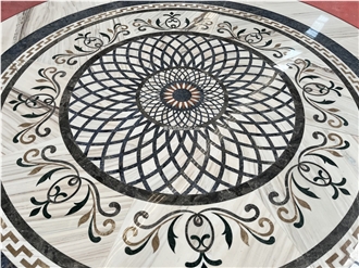 Luxury Complex Classic Waterjet Medallions Pattern Design