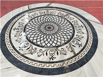 Luxury Complex Classic Waterjet Medallions Pattern Design