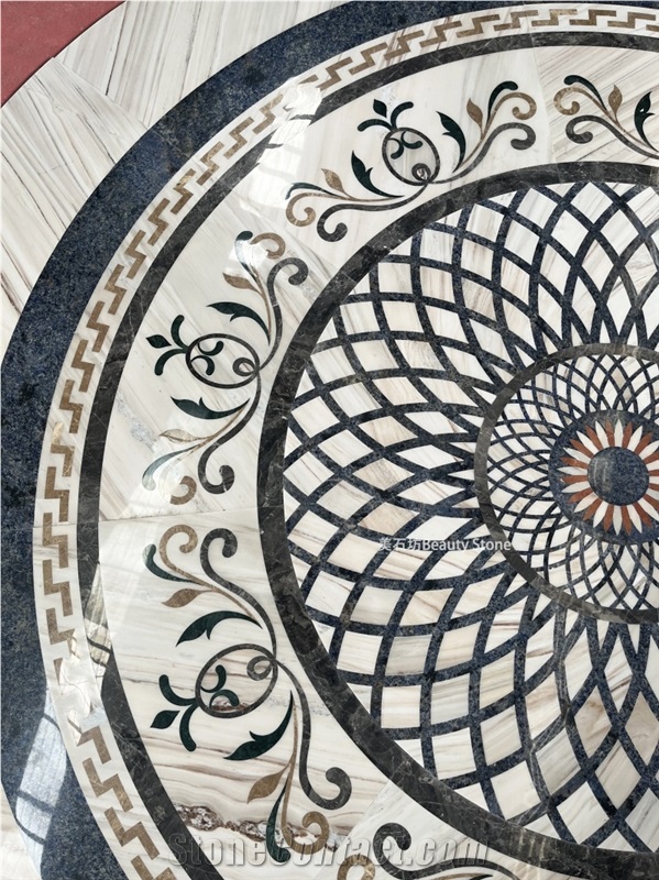 Luxury Complex Classic Waterjet Medallions Pattern Design