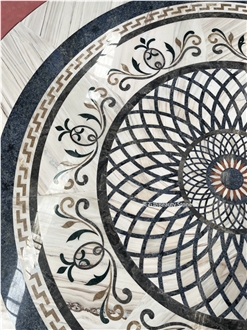 Luxury Complex Classic Waterjet Medallions Pattern Design