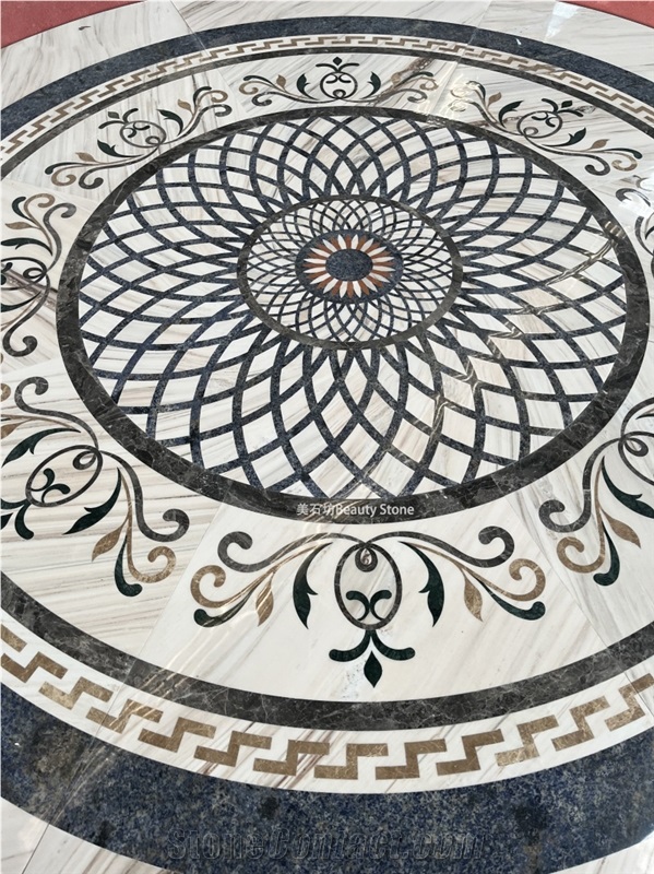 Luxury Complex Classic Waterjet Medallions Pattern Design