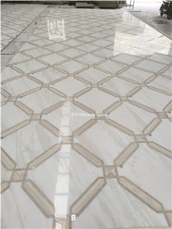 Marble Floor Water Jet  Pattern Panels Inner Polished Tile