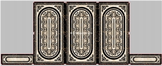 Office Building Ground Waterjet Marble Floor Medallions