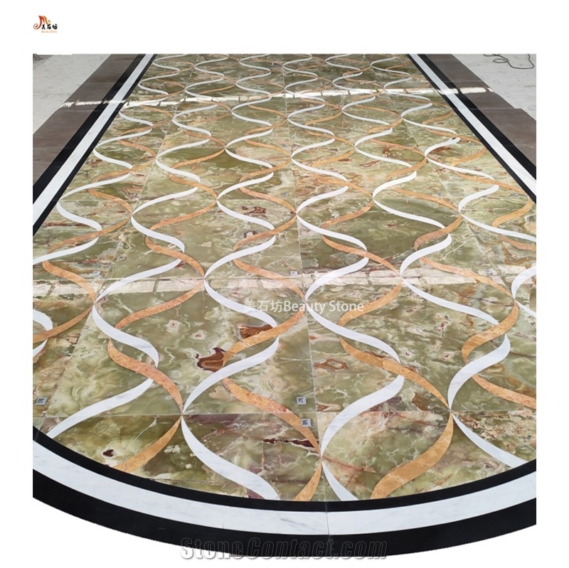 Onyx Colored Ribbon Design Water Jet Pattern