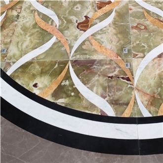 Onyx Colored Ribbon Design Water Jet Pattern