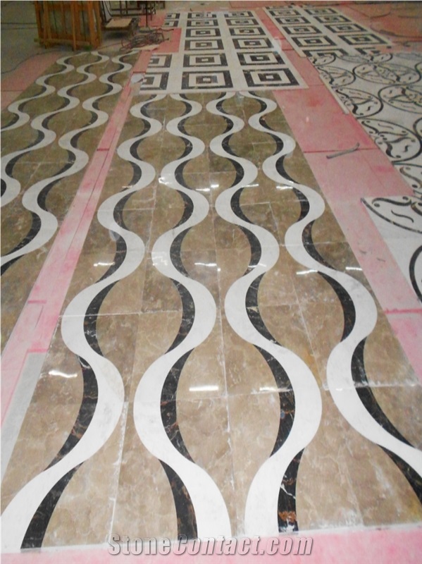 Onyx Colored Ribbon Design Water Jet Pattern