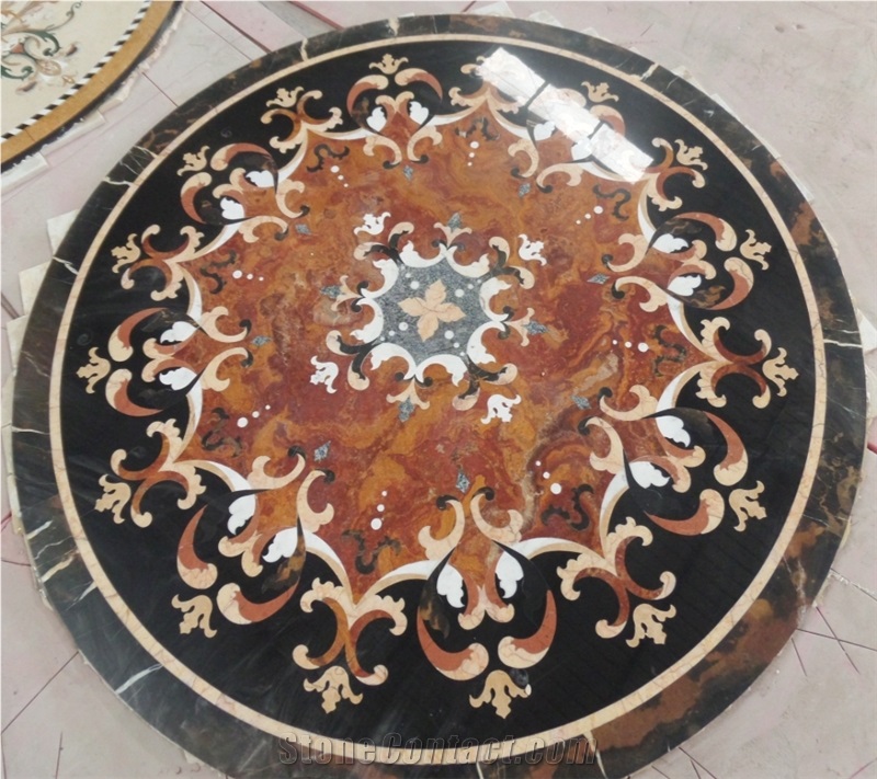 Round Complex Luxury Waterjet Floor Medallions
