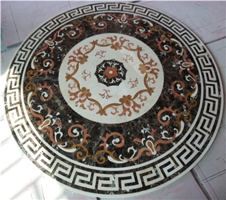 Round Complex Luxury Waterjet Floor Medallions