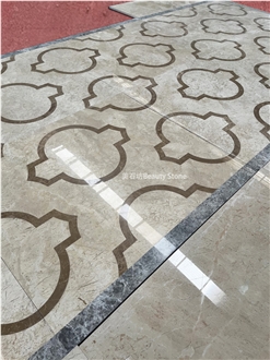 Rule Arrangement Water Jet Marble Pattern Flooring