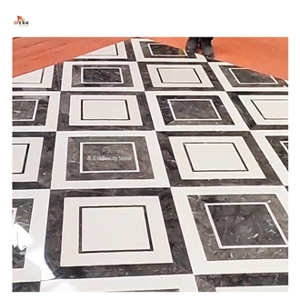 Square Shape Pattern Floor Water Jet  Inlay Medallion